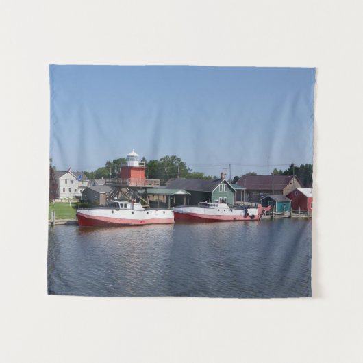 Twee rivieren, tapijt van Wisconsin Wandkleed (Voorkant (horizontaal))