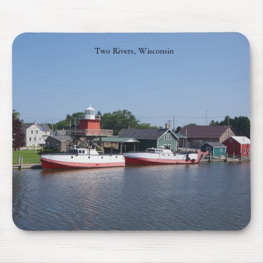 Twee rivieren, Wisconsin mousepad Muismat (Voorkant)