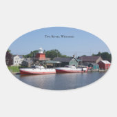 Twee rivieren, Wisconsin sticker (Voorkant)