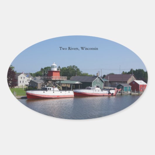 Twee rivieren, Wisconsin sticker (Voorkant)