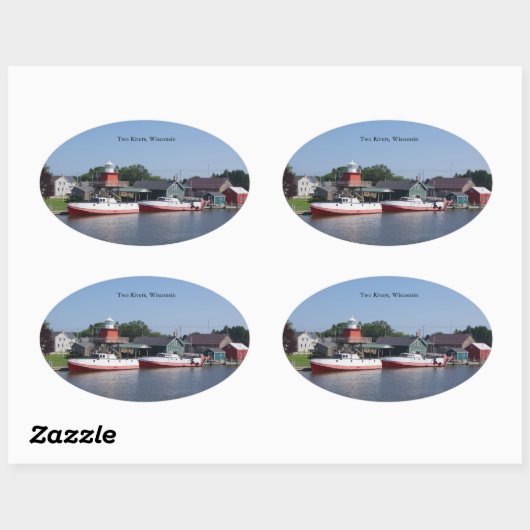 Twee rivieren, Wisconsin sticker (Vel)