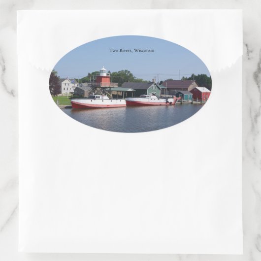 Twee rivieren, Wisconsin sticker (Tas)