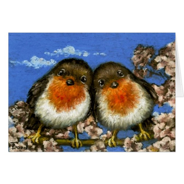 Twee robins (Voorkant Horizontaal)