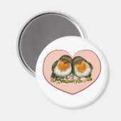 Twee robins magneet (Voorkant / Achterkant)