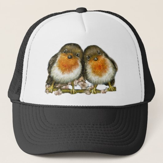 twee robins trucker pet (Voorkant)