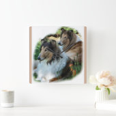 Twee robuuste, robuuste, art-cadeautjes vierkante klok (Huis)