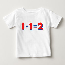Twee rode 2e verjaardag T-shirt voor baby meisje o