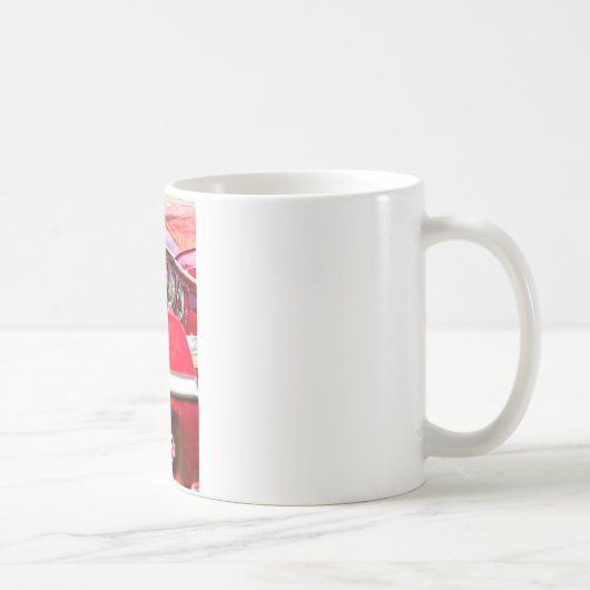 Twee Rode Chevy Impalas met licht Koffiemok (Rechts)