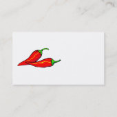 Twee Rode Chili-paprika's aan de zijkant Visitekaartje (Achterkant)