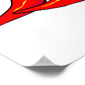 Twee Rode Chili-paprika's aan zij Poster (Hoek)