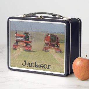 Twee rode combinaties voor boeren Metaal Lunchbox