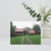 twee rode daken briefkaart (Staand voorkant)