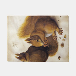 Twee rode eekhoorns (door Albrecht Dürer) Deurmat
