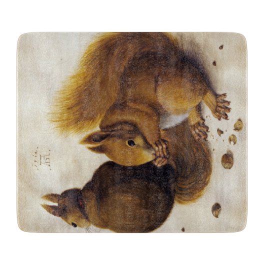 Twee rode eekhoorns (door Albrecht Dürer) Snijplank (Voorkant)