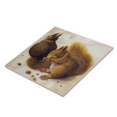 Twee rode eekhoorns (door Albrecht Dürer) Tegeltje (Zijkant)