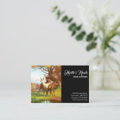 Twee rode en witte bier in de bosjacht visitekaartje (Staand voorkant)