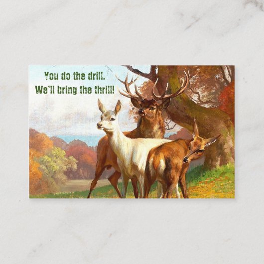 Twee rode en witte bier in de bosjacht visitekaartje (Achterkant)