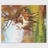 Twee rode en witte luis in de bosontkoppeling cadeaupapier (Vlak)