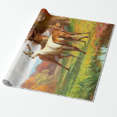 Twee rode en witte luis in de bosontkoppeling cadeaupapier (Uitgerold)