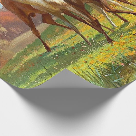 Twee rode en witte luis in de bosontkoppeling cadeaupapier (Hoek)