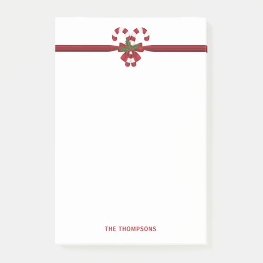 Twee rode en witte snoepjes met tekst post-it® notes (Voorkant)