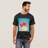 Twee rode hart ballonnen ontwerp t-shirt (Voorkant volledig)