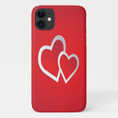 Twee rode harten Case-Mate iPhone case (Achterkant)