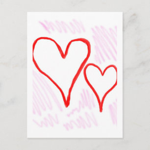 Twee rode harten design, liefde of Valentijns Feestdagenkaart