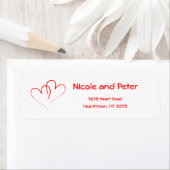 Twee rode harten etiket (Insitu)