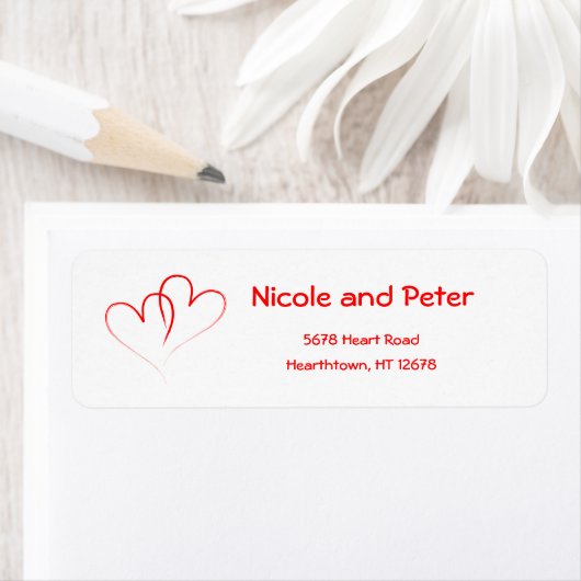 Twee rode harten etiket (Insitu)