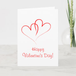 Twee rode harten - Gelukkige Valentijnsdag! Feestdagen Kaart