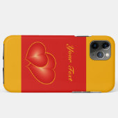 Twee rode harten, moderne digitale kunst, aangepas Case-Mate iPhone case (Achterkant (horizontaal))