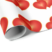 Twee rode harten, moderne digitale kunst cadeaupapier (Rol Hoek)