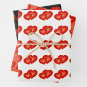 Twee rode harten, moderne digitale kunst inpakpapier vel (In situ)