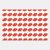 Twee rode harten, moderne digitale kunst inpakpapier vel (Voorkant)