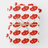 Twee rode harten, moderne digitale kunst inpakpapier vel (In situ)