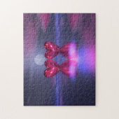 Twee Rode Harten Op Water Legpuzzel (Verticaal)