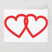 twee rode harten pictogram