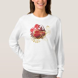 Twee rode harten t-shirt