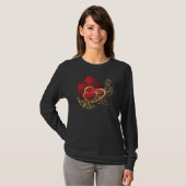 Twee rode harten t-shirt (Voorkant volledig)