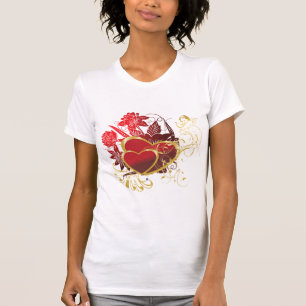 Twee rode harten t-shirt
