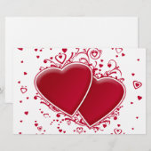 Twee rode harten voor Valentijnsdag Briefpapier (Voorkant / Achterkant)