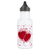 Twee rode harten voor Valentijnsdag Waterfles (Rechts)