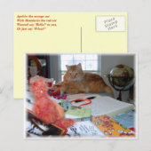 Twee rode katten briefkaart (Voorkant / Achterkant)