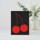Twee Rode Kersen. Briefkaart (Staand voorkant)