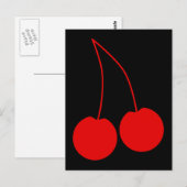 Twee Rode Kersen. Briefkaart (Voorkant / Achterkant)