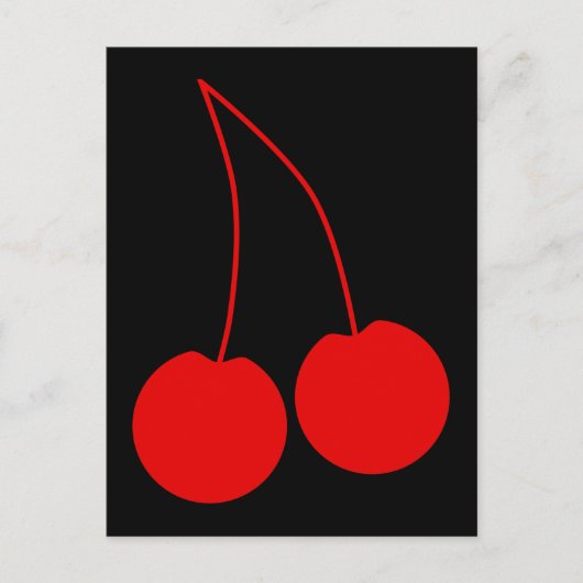 Twee Rode Kersen. Briefkaart (Voorkant)