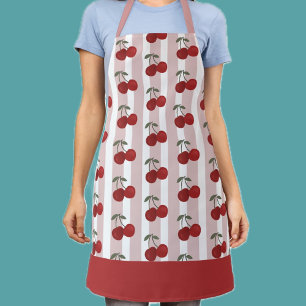 Twee rode kersen Illustratie Mooie Fruit Kunst Schort