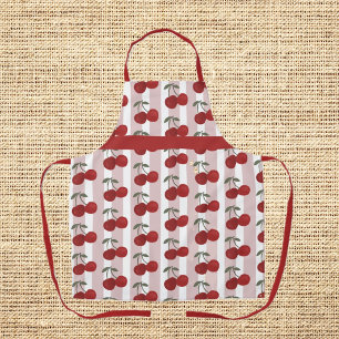 Twee rode kersen Illustratie Mooie Fruit Kunst Schort