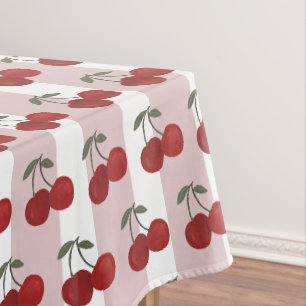 Twee rode kersen Illustratie Mooie Fruit Kunst Tafelkleed